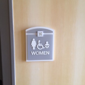 Spence Crossing Womens restroom sign
