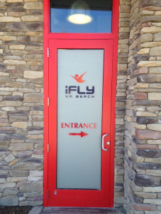 iFly retail door graphics 2